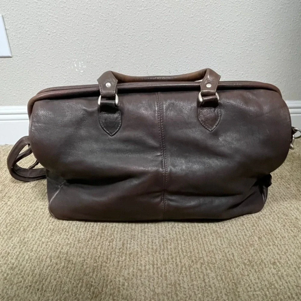 Canyon Outback Duffle Bag Mens Large Brown Leather Weekender Uniter 100M